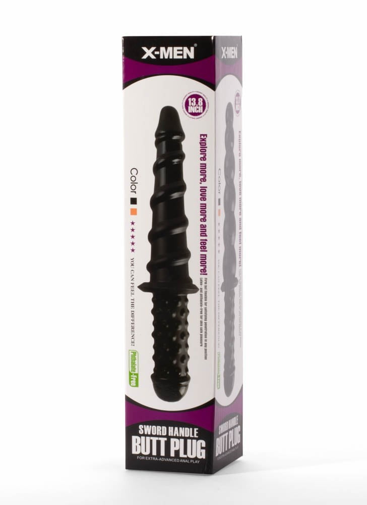 Plug anale con impugnatura a spada X-Men da 13,8" nero I