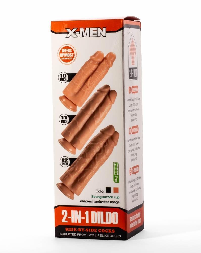 Dildo 2 in 1 X-Men 11" color carne