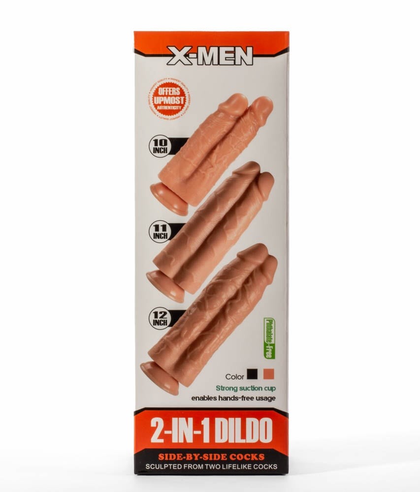 Dildo 2 in 1 X-Men 11" color carne