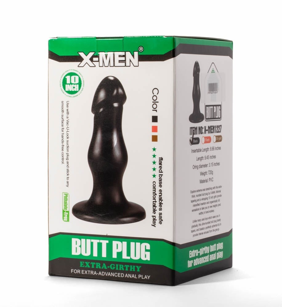 Plug anale extra spesso X-Men 8,66" Nero II