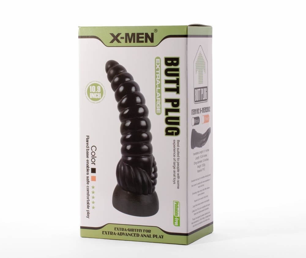 Plug anale extra large X-Men 10,9" nero