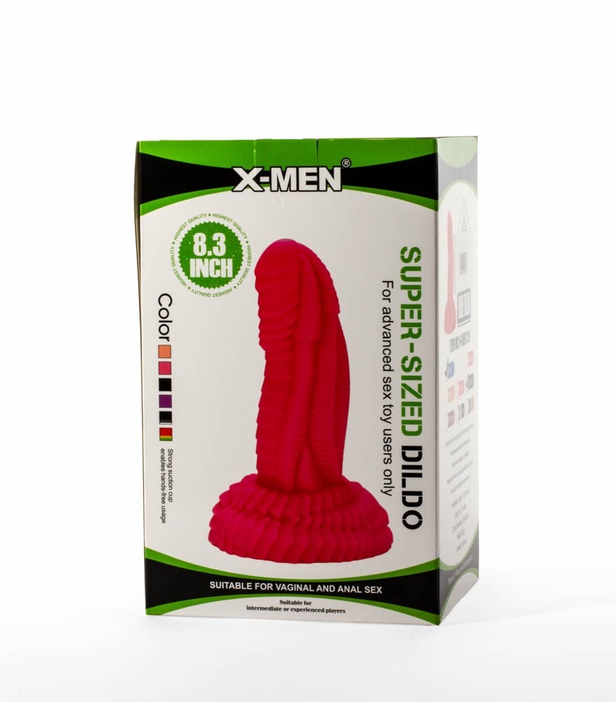 Dildo super grande X-Men 8,3" in PVC nero