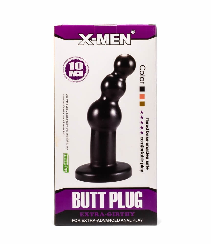Plug anale extra spesso X-MEN 10.63" nero