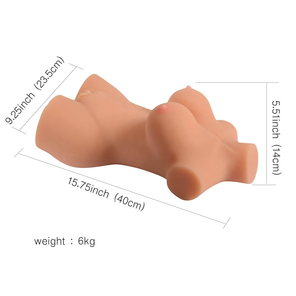 Bambola del sesso a mezzo busto da donna prosperosa