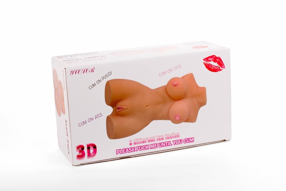 Masturbatore 3D a doppio foro VI