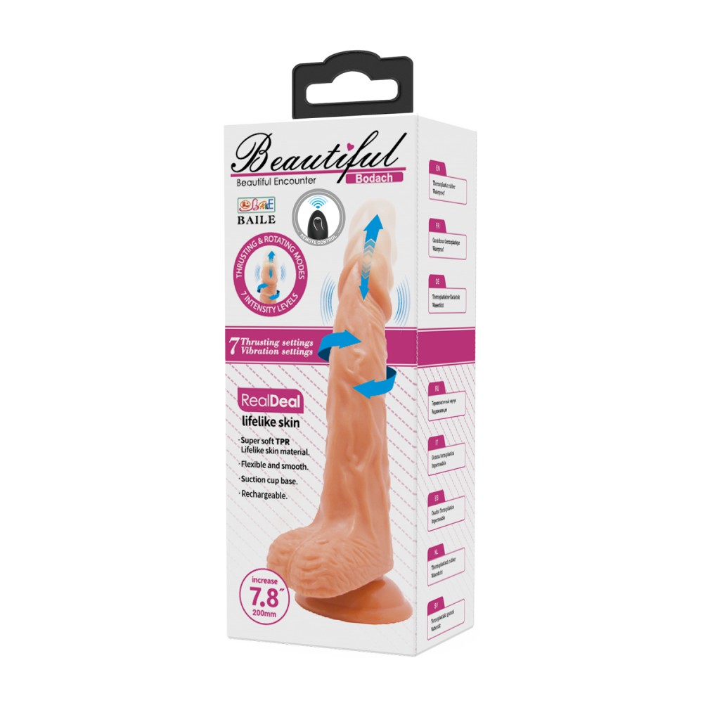 Bellissimo Bodach 7,8 " Dildo vibrante con telecomando