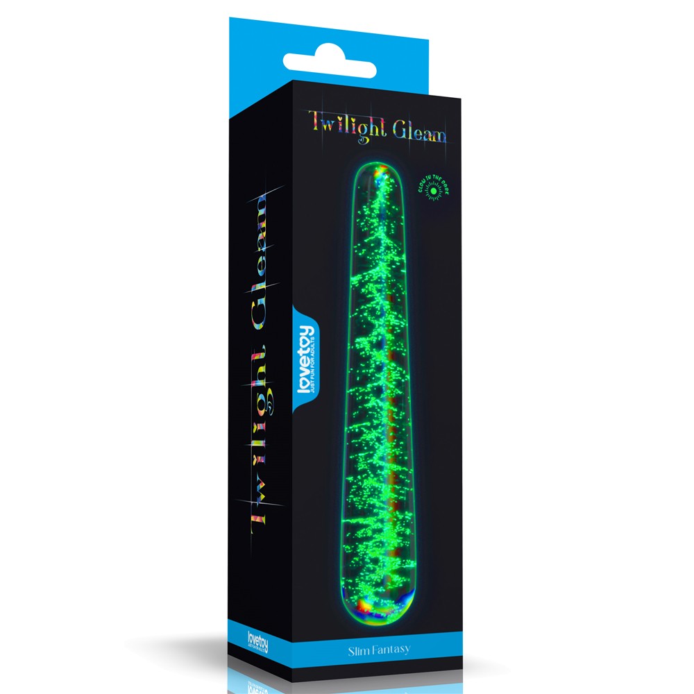 Dildo in vetro Twilight Gleam che si illumina al buio - Slim Fantasy_B0O50_3
