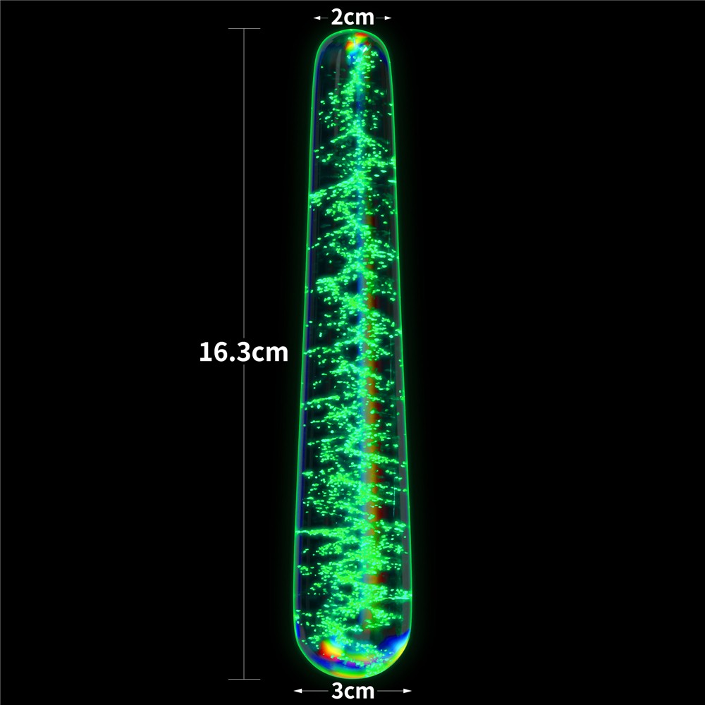 Dildo in vetro Twilight Gleam che si illumina al buio - Slim Fantasy_B0O50_3