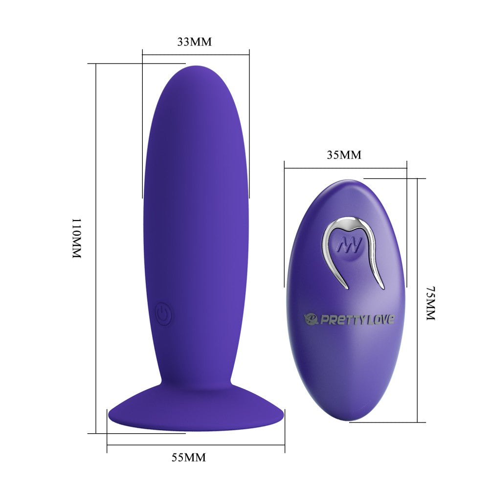 Plug vibrante Pretty Love con telecomando - Per ragazzi