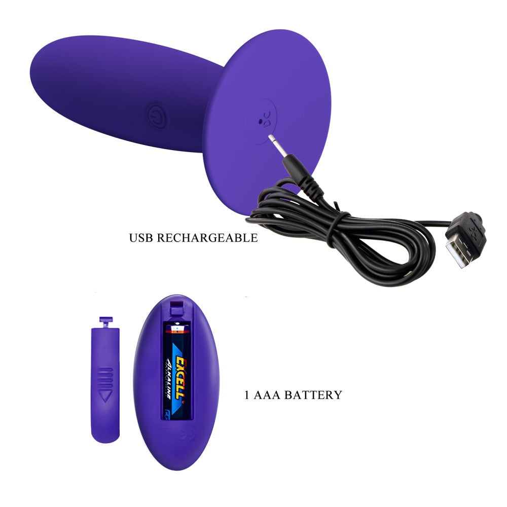 Plug vibrante Pretty Love con telecomando - Per ragazzi