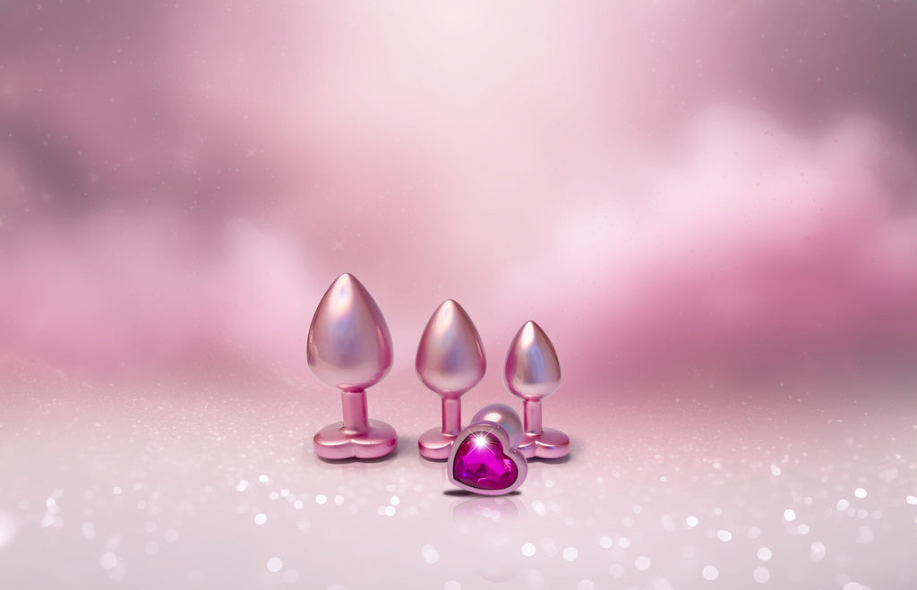 Plug grande rosa perla scintillante dell'amore
