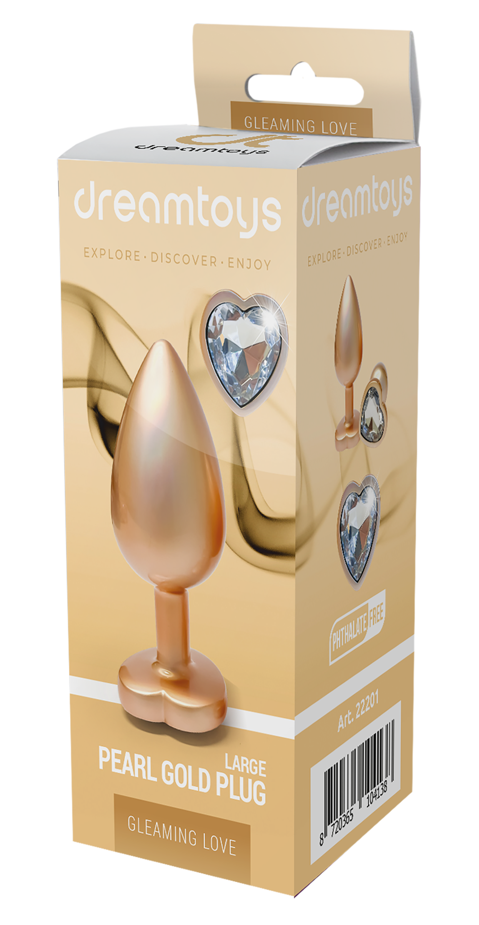 Tappo grande in oro perla scintillante