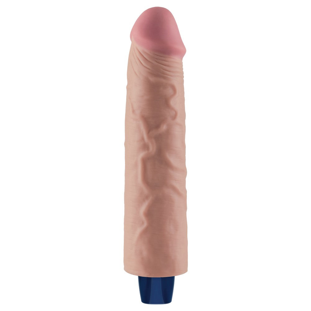 Dildo vibrante ricaricabile REAL SOFTEE da 9,5" (color carne)