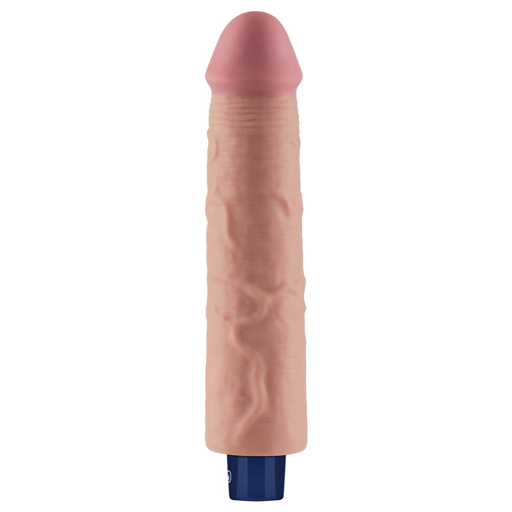 Dildo vibrante ricaricabile REAL SOFTEE da 9,5" (color carne)