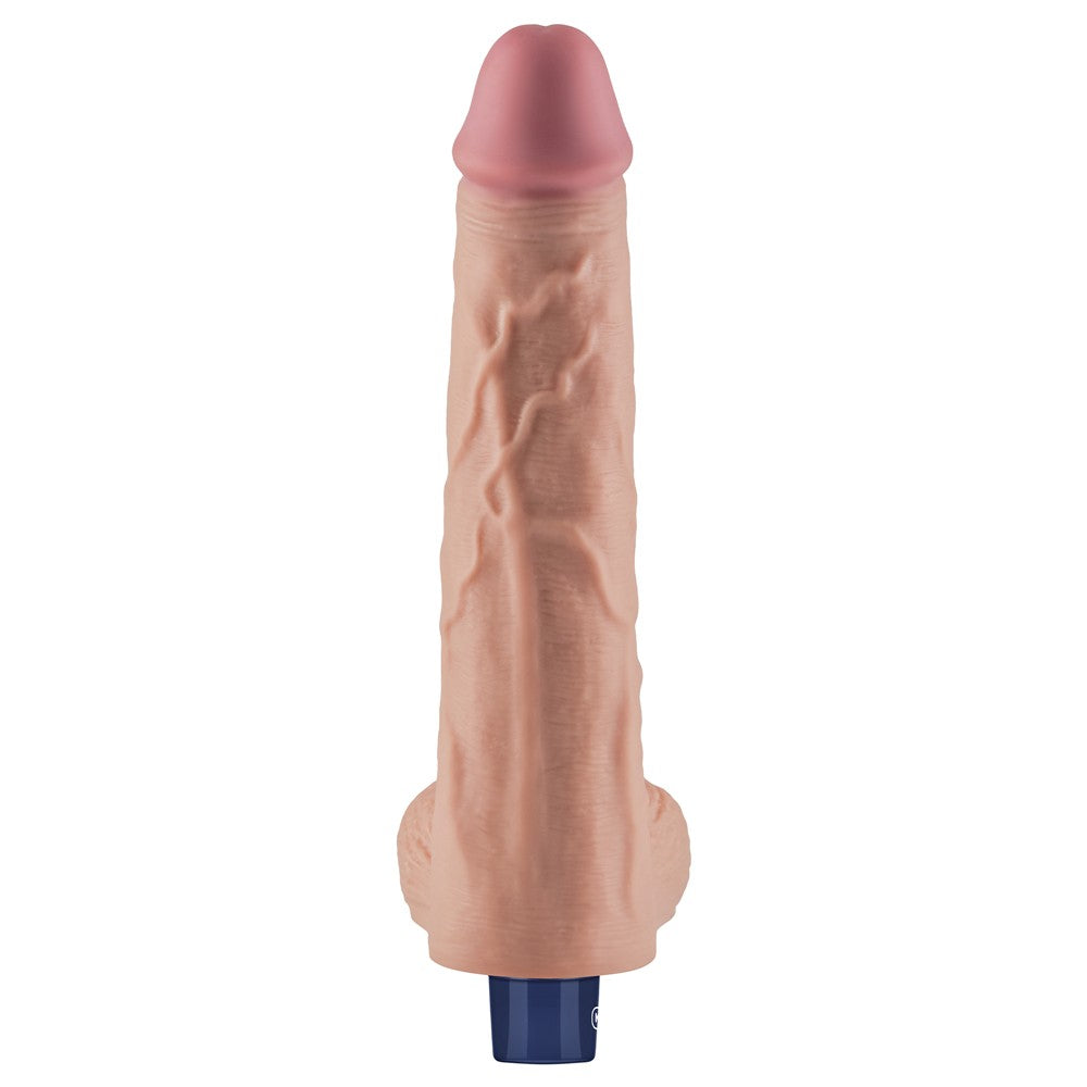 Dildo vibrante ricaricabile REAL SOFTEE da 10" (color carne)_B15O50_4