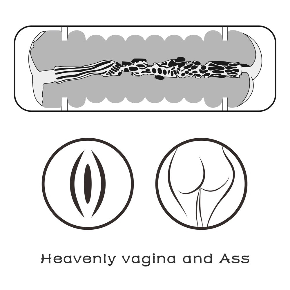 Vagina e culo con doppia estensione laterale per pelle vergine