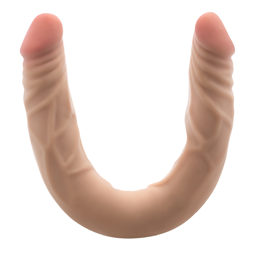 DR. SKIN PLUS 14" DOPPIO DONG POSABILE BEIGE