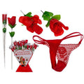 Rosa con perizoma rosso