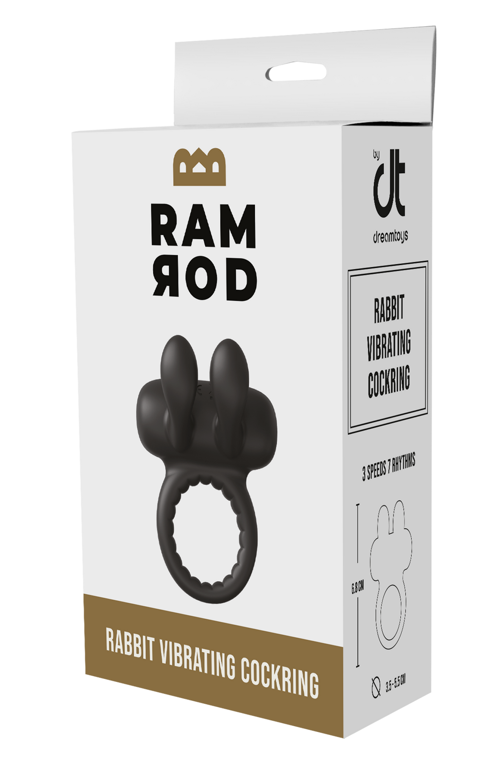 ANELLO PER IL PENE VIBRANTE RAMROD RABBIT NERO