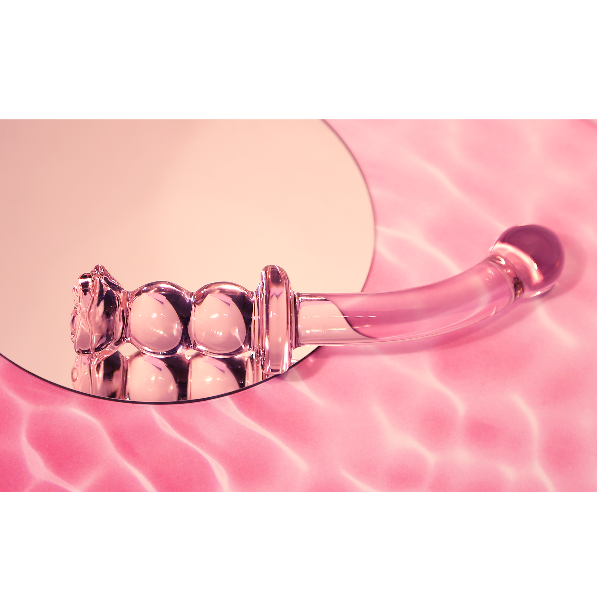 DILDO G-SPOT IN VETRO ROSA GLASS