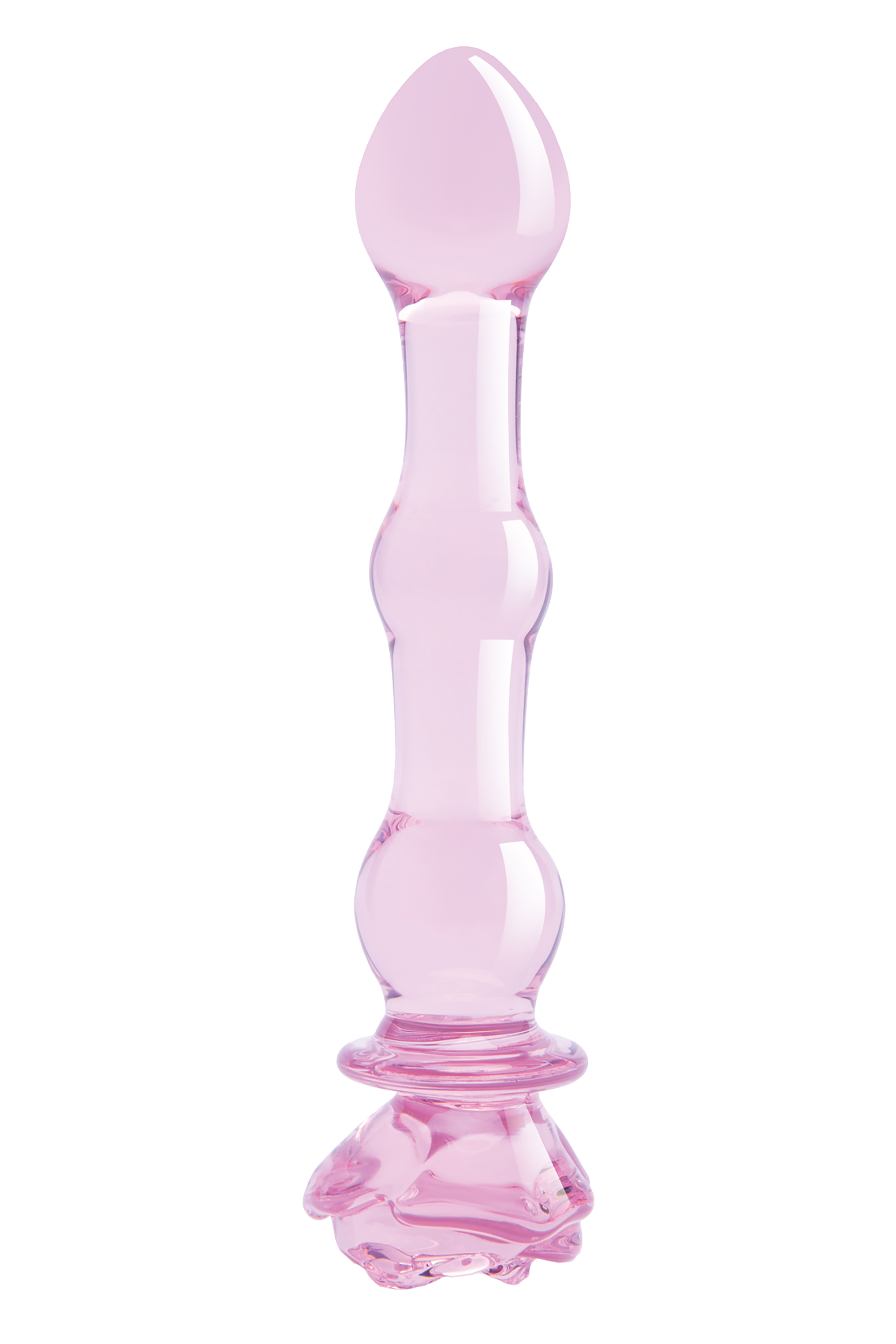 DILDO CON PERLINE IN VETRO Smaltato ROSA