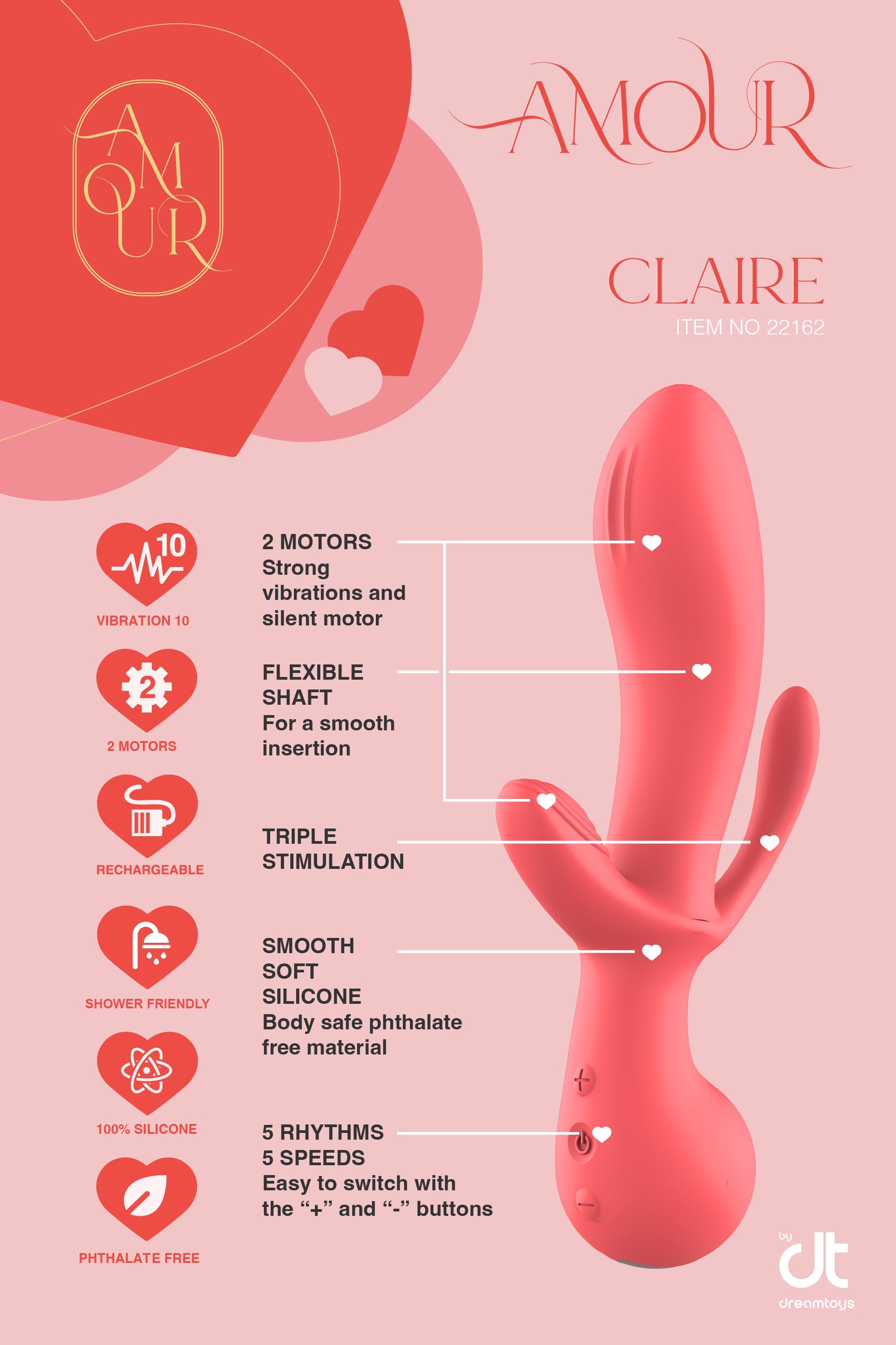 AMOUR TRIPLO PIACERE VIBE CLAIRE