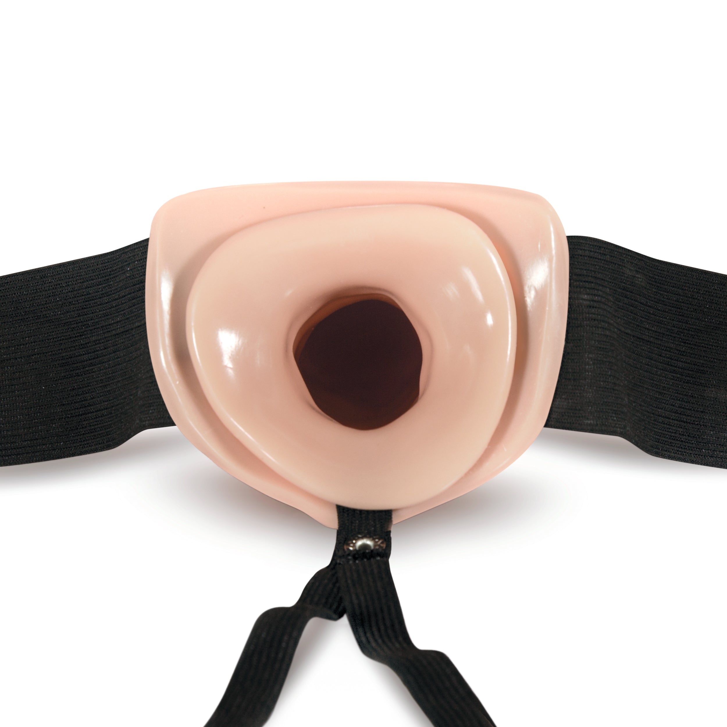 DR. SKIN 6 POLLICI HOLLOW STRAP ON VANIGLIA