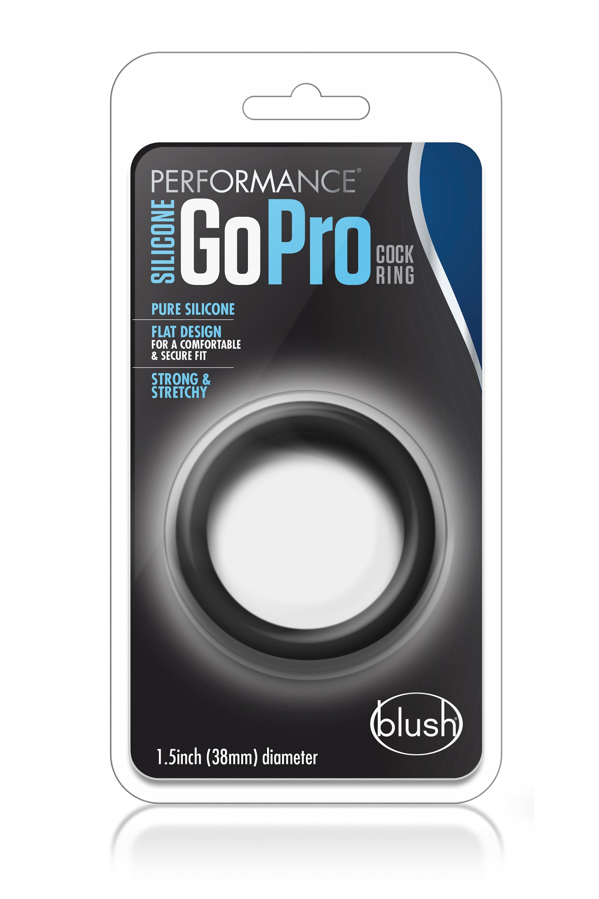 ANELLO PER IL PENE GO PRO IN SILICONE PERFORMANTE NERO
