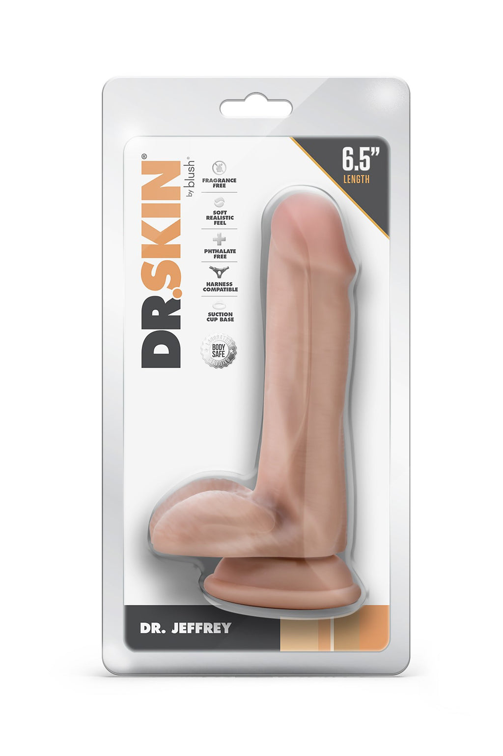 DR. SKIN DR. JEFFREY DILDO DA 6,5 POLLICI CON PALLE BEIGE