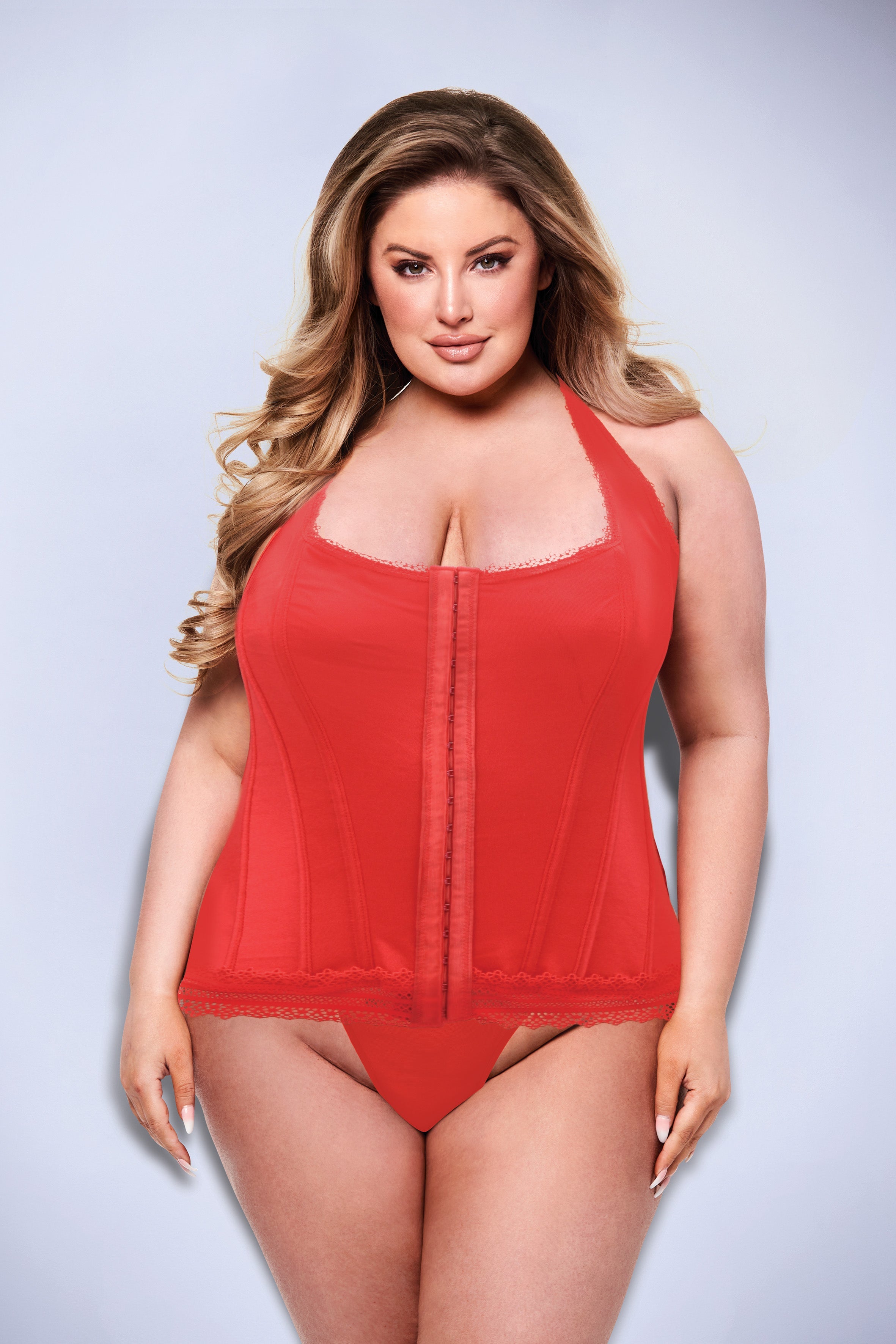 BACI BUSTIER RED