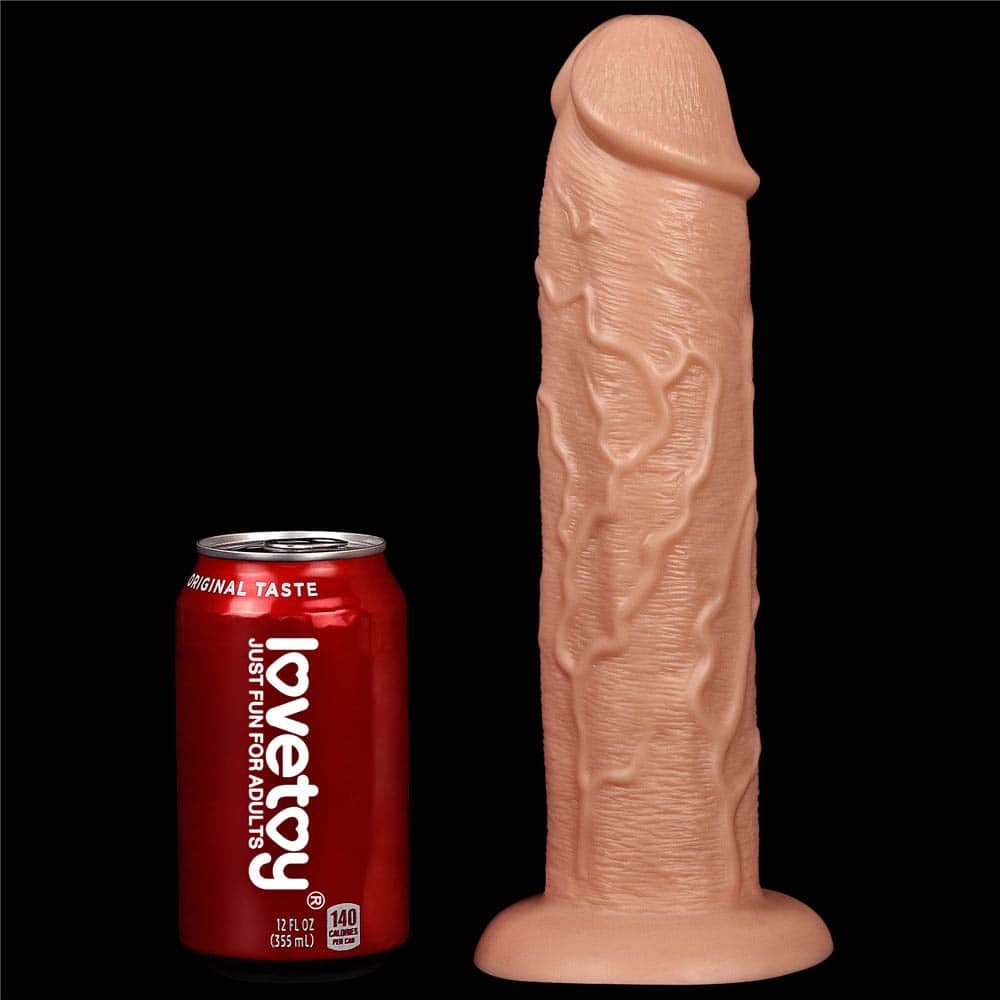 Dildo vibrante lungo realistico da 11'' color carne