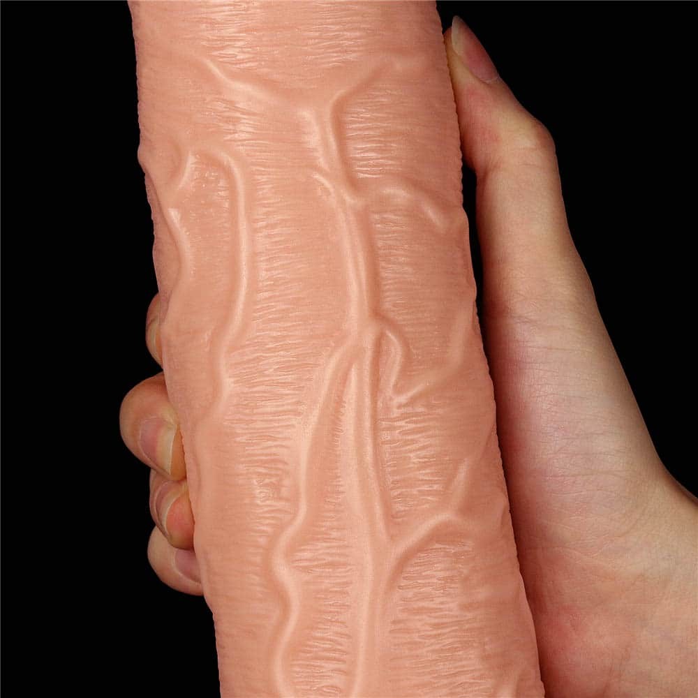 Dildo vibrante lungo realistico da 11'' color carne