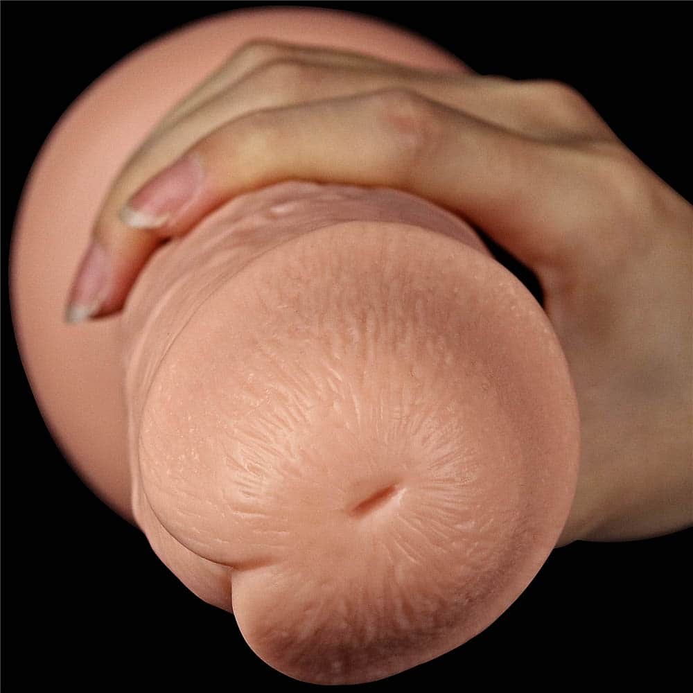 Dildo vibrante lungo realistico da 11'' color carne
