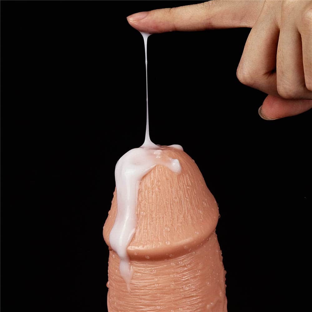 Dildo vibrante lungo realistico da 11'' color carne