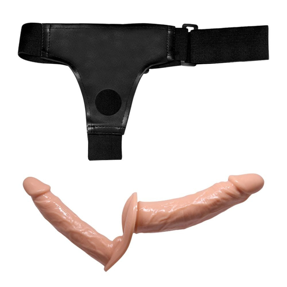 Dildo realistico a doppia estremità con imbracatura indossabile