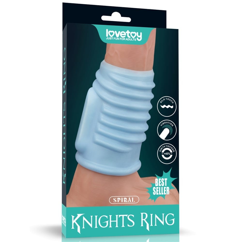 Anello vibrante a spirale blu