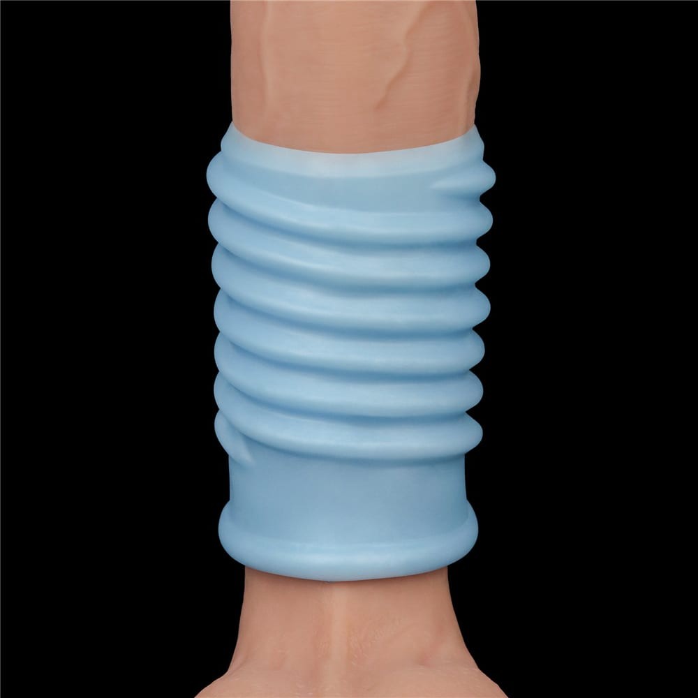 Anello vibrante a spirale blu