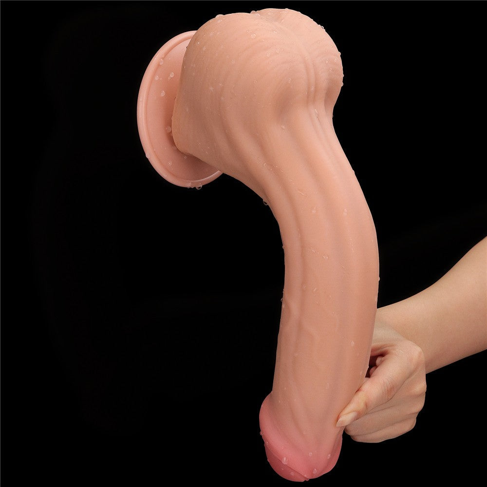 Dildo a doppio strato con pelle scorrevole King Size da 11,5''