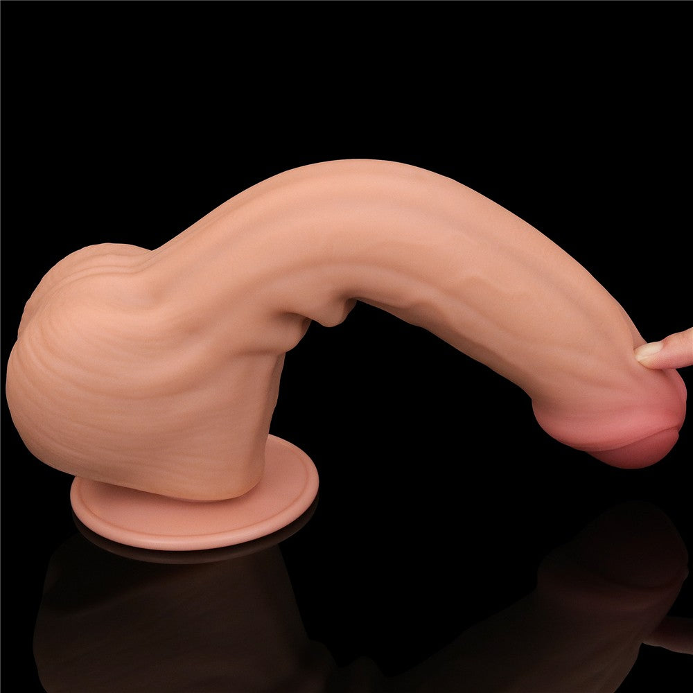 Dildo a doppio strato con pelle scorrevole King Size da 11,5''