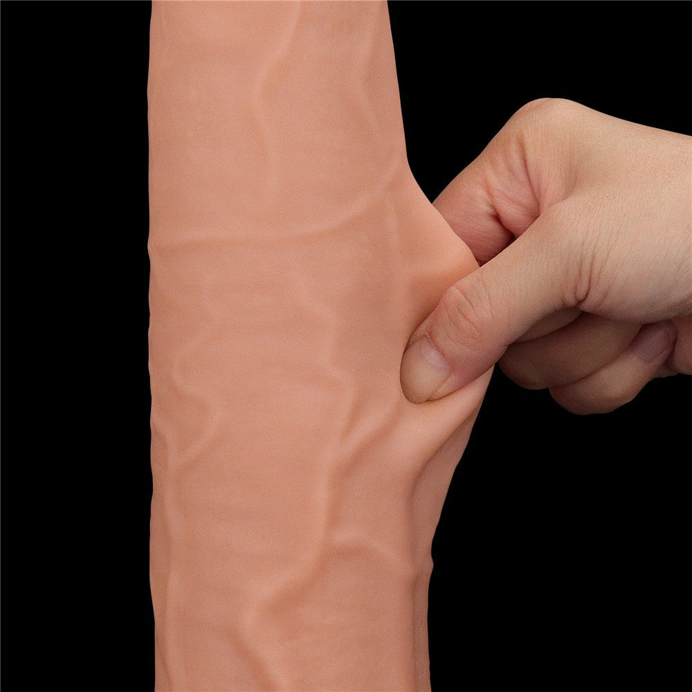 Dildo a doppio strato con pelle scorrevole King Size da 13,5''