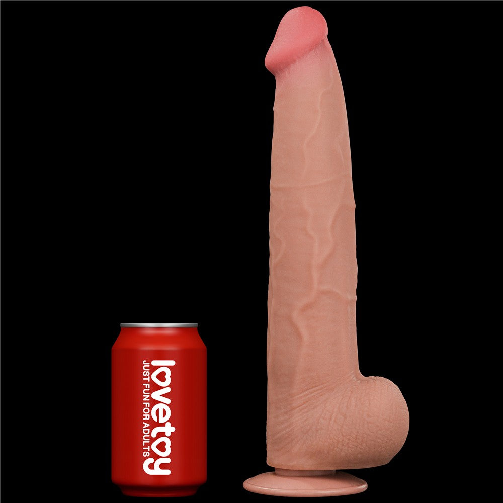 Dildo a doppio strato con pelle scorrevole King Size da 13,5''
