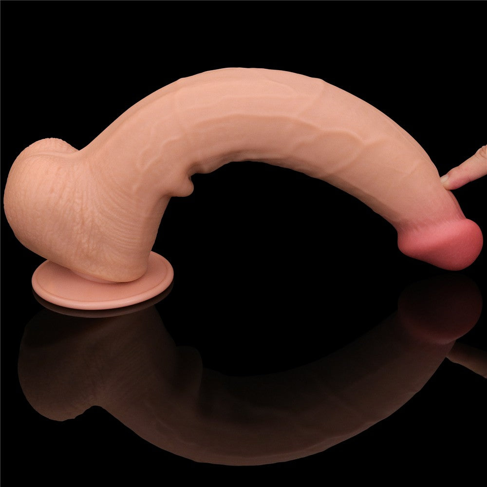 Dildo a doppio strato con pelle scorrevole King Size da 13,5''