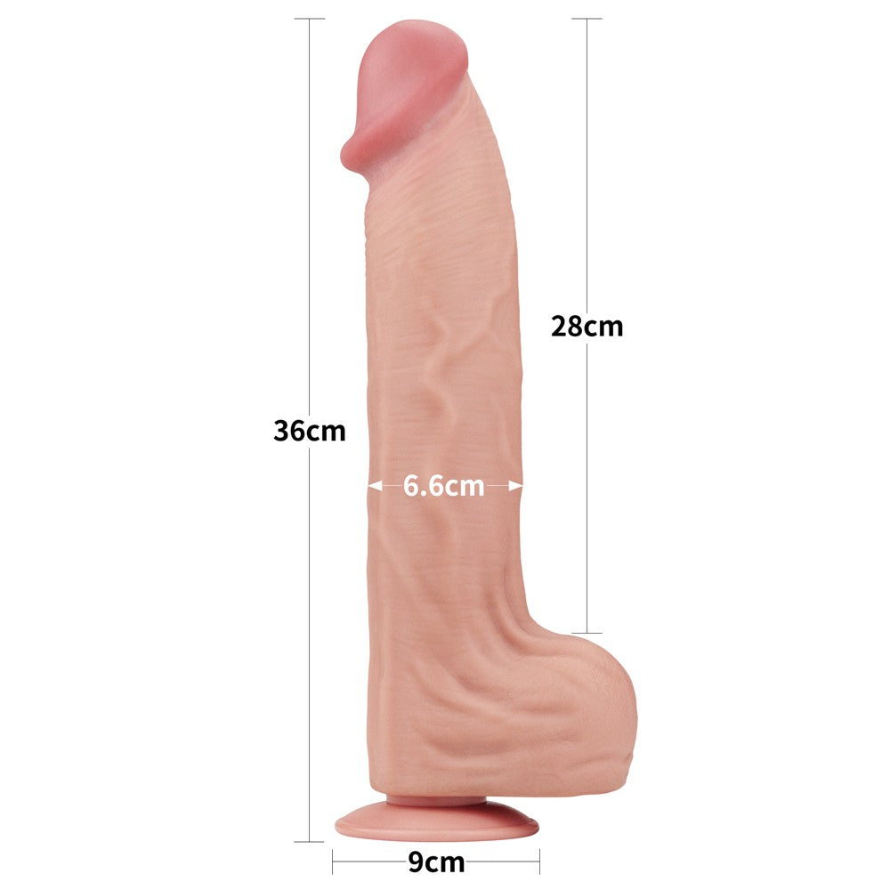 Dildo doppio strato scorrevole da 14'' King Size