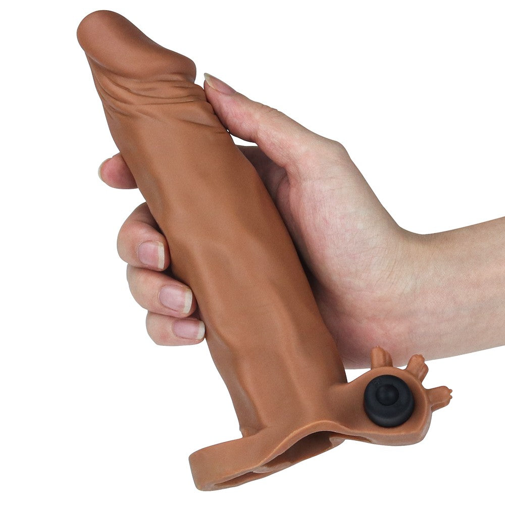 Manicotto vibrante per pene Pleasure X-Tender n. 3 marrone
