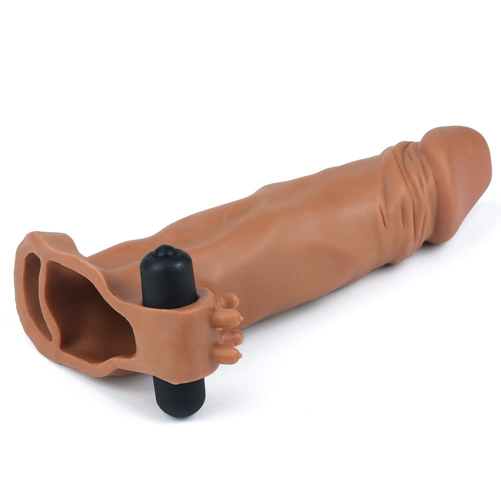 Manicotto vibrante per pene Pleasure X-Tender n. 3 marrone