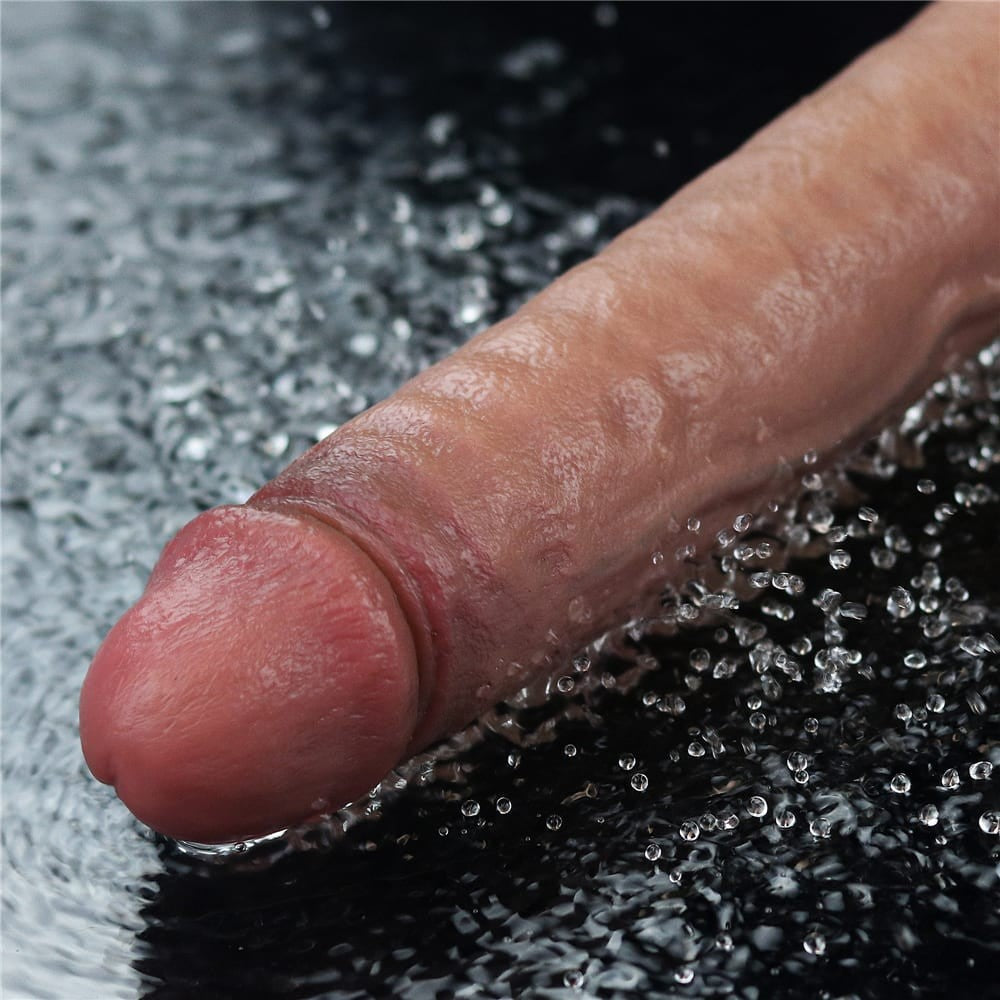 Dildo vibrante ricaricabile in silicone REAL SOFTEE da 9,5"