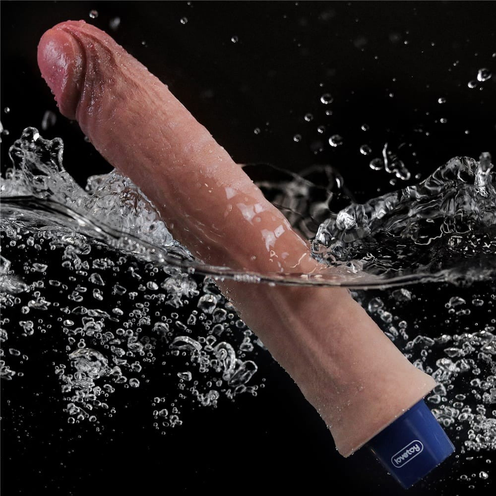 Dildo vibrante ricaricabile in silicone REAL SOFTEE da 9,5"