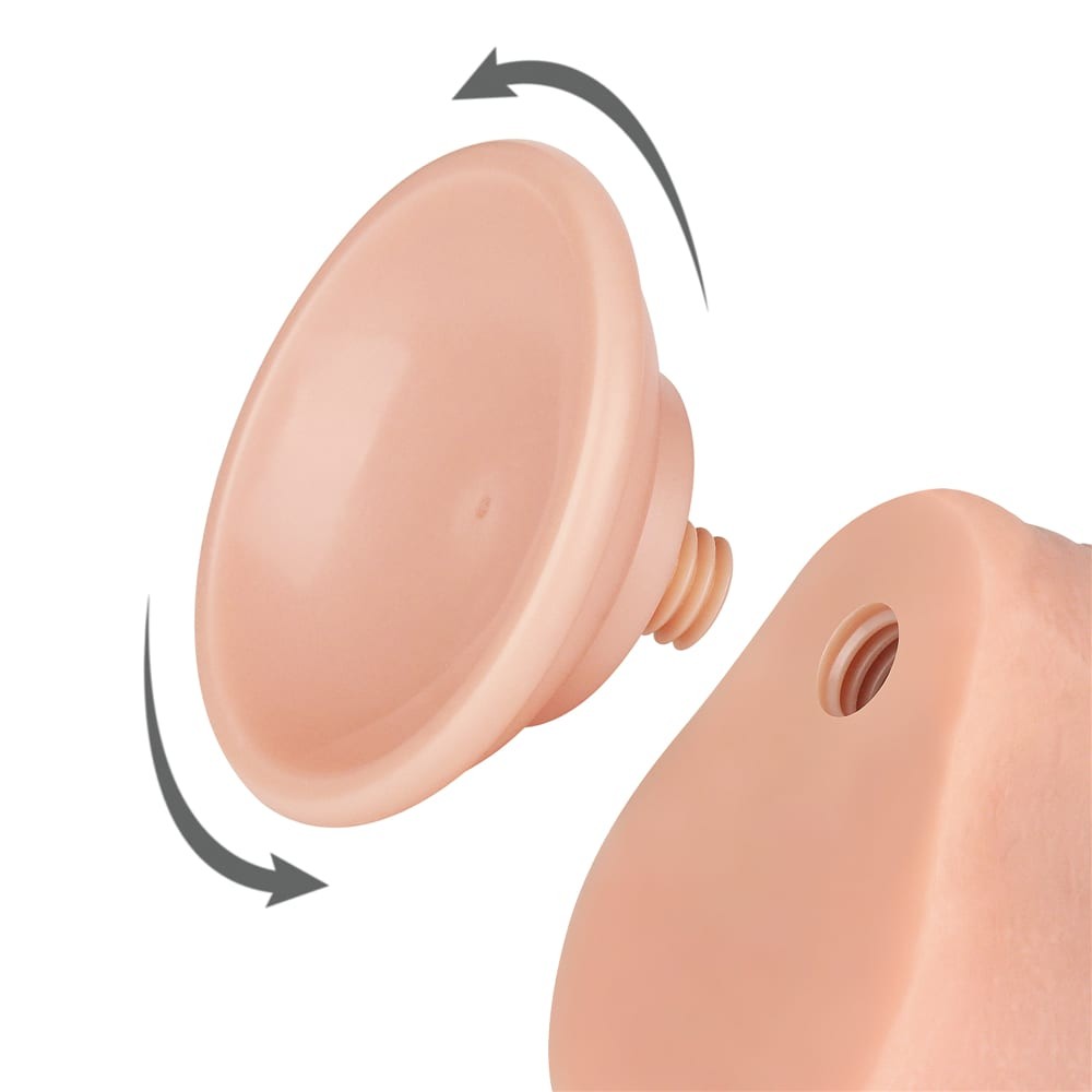 Dildo a doppio strato con pelle scorrevole da 7'' Flesh_B0O50_3