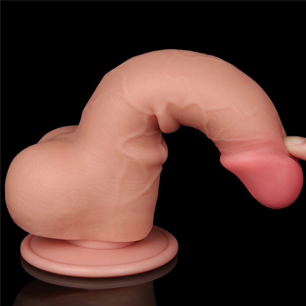 Dildo a doppio strato con pelle scorrevole da 7,5'', color carne II_B15O50_3
