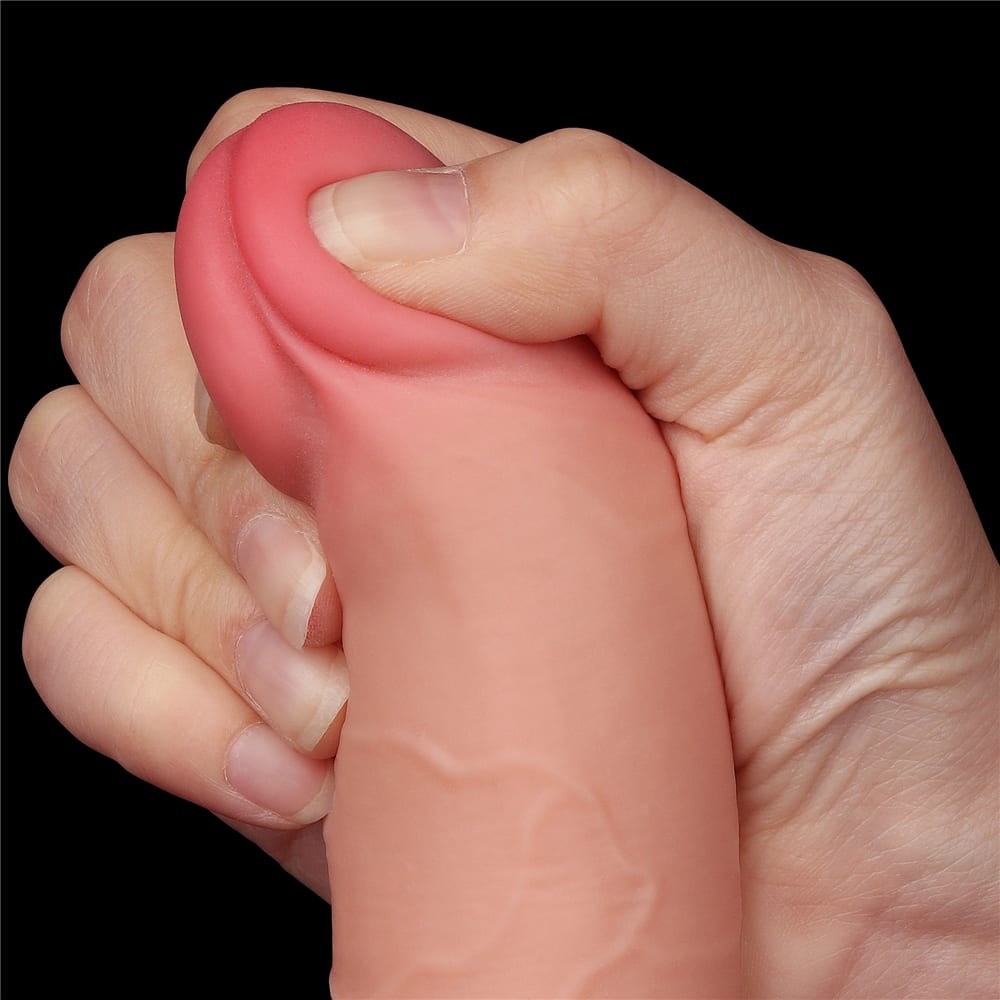 Dildo a doppio strato con pelle scorrevole da 7,5'', color carne II_B15O50_3